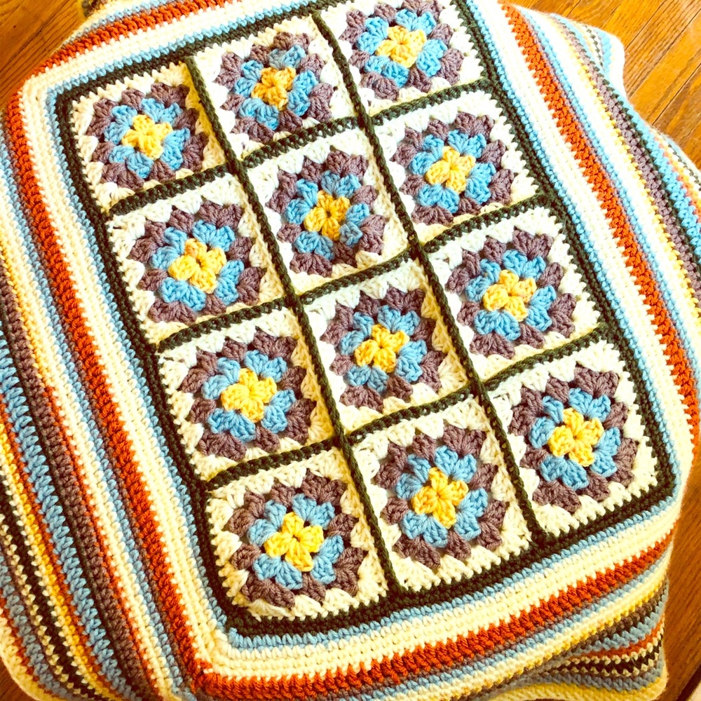 Unique unisex baby blanket handmade with love